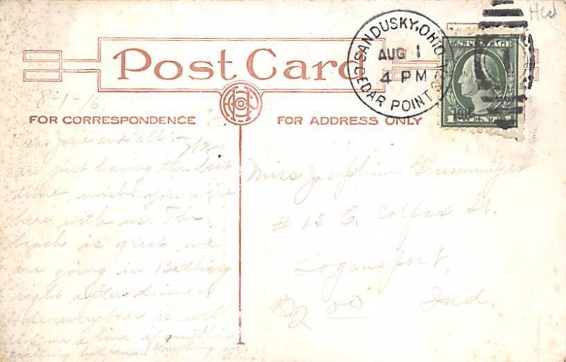 Postal Card Telegrapm Sandusky, Ohio OH