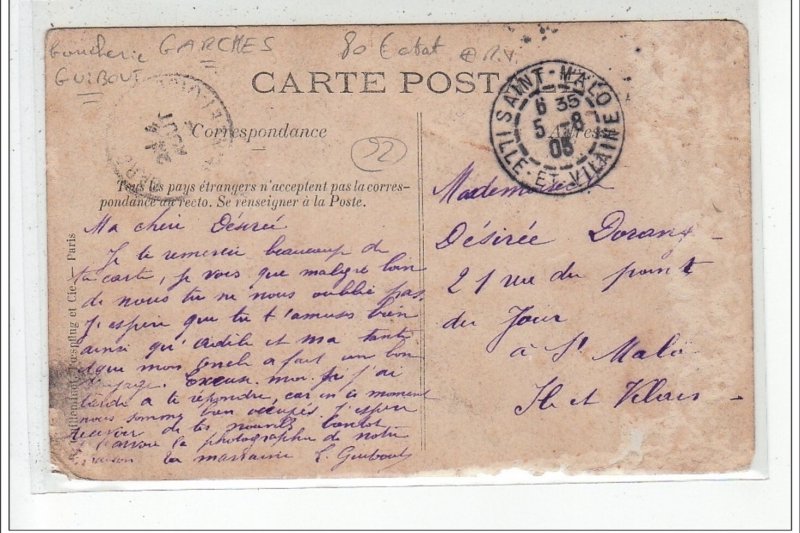 GARCHES - CARTE PHOTO - Boucherie Guibout - état