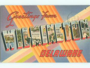 Linen BIG LARGE LETTERS Wilmington Delaware DE Q2841