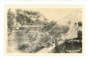 IN - Turkey Run State Park. Suspension Bridge   RPPC