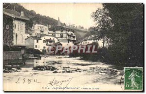 Old Postcard Saint-Jean-Pied-de-Port Banks of the Nive