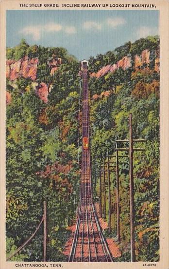 Tennessee Chattanooga The Steep Grade Incline Railway Up Lookout Mountain