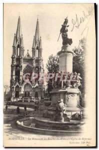 Postcard Ancient Monument Marseille Bouches du Rhone and the Church of Reforms