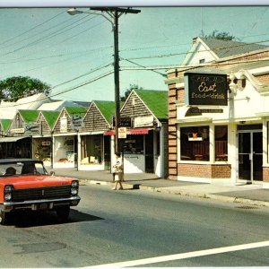 c1960s Cape Cod, MA Dennis Port Main Street Downtown St Mercury Comet Car A145