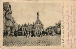 CPA PÉRONNE Marktplatz Place du Marché (24989)