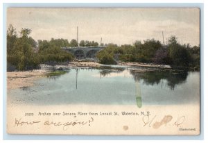 1906 Arches Over Seneca River From Locust Waterloo NY Rotograph Postcard