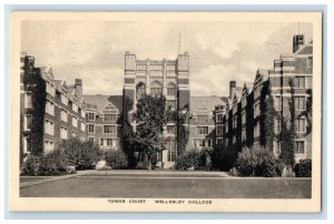 1935 Tower Court Wellesley College Massachusetts MA Posted Vintage Postcard