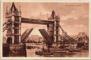 England London Tower Bridge Vintage Postcard C157