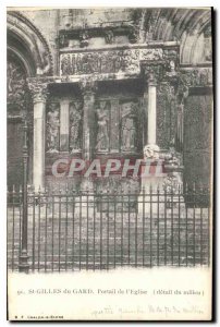 Postcard Old St Gilles du Gard church Portal