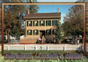 VINTAGE CONTINENTAL SIZE POSTCARD ABRAHAM LINCOLN'S HOME SPRINGFIELD ILLINOIS