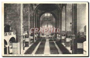 Old Postcard General View Westminster Cathedral London