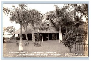 Tiki Lounge Restaurant Japanese Garden Clearwater FL Real Photo RPPC P141