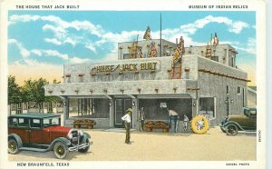Postcard Texas New Braunfels Museum of Indian Relics autos Teich 23-13201