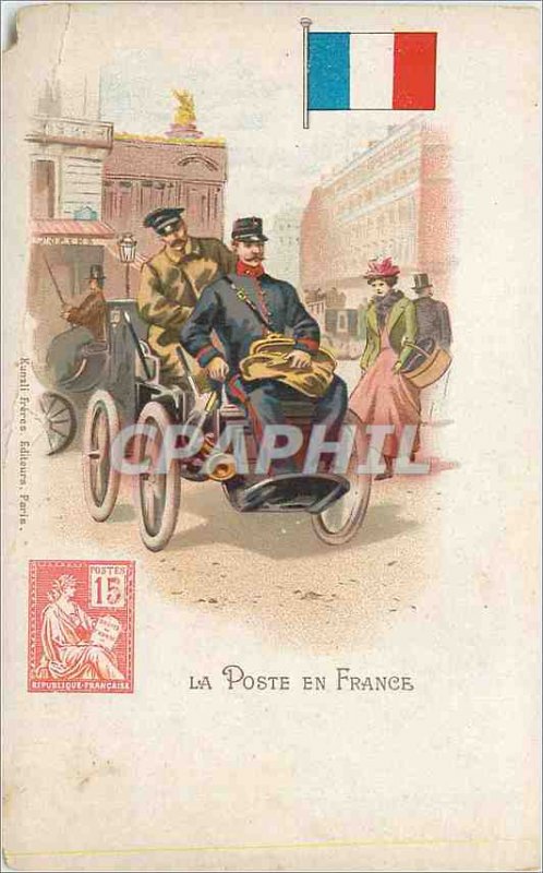 Old Postcard La Poste in France Mouchon Postman