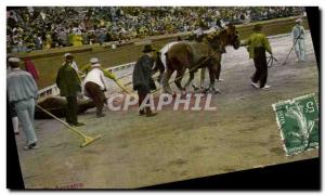 Old Postcard Bullfight Bullfight El arrastre