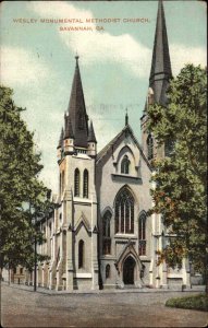 Savannah Georgia GA Church c1900s-20s Postcard
