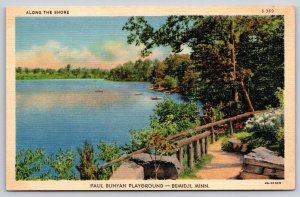 Bemidji Minnesota~Lake Irving?* Paul Bunyarn Playground on the Mississippi~Linen