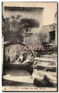 Old Postcard Eze La Chapelle Rue Plane