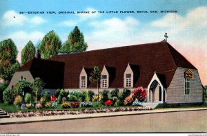 Michigan Royal Oak Shrine Of The Little Flower Exterior View 1942