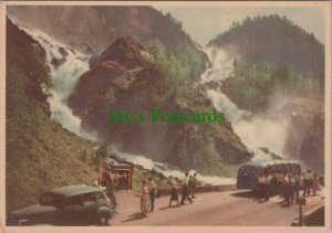 Norway Postcard - Hardanger Latefoss Waterfall, The Route Odda-Telemark RR19100