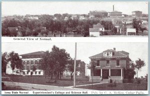 CEDAR FALLS IA IOWA STATE NORMAL SCIENCE HALL ANTIQUE POSTCARD