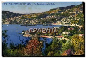 Old Postcard Villefranche Sur Mer Panoramic Rade