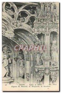 Old Postcard Brou Church Bourg Figures of the Mausoleum of Margaret of Bourbon