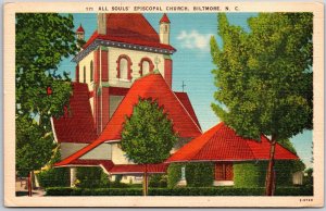 All Souls Episcopal Church Baltimore North Carolina NC Landscape Postcard