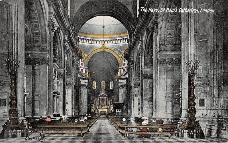 London The Nave St Paul S Cathedral Interior View Dom