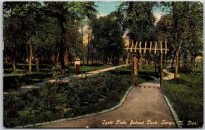 Cycle Path Island Park Fargo North Dakota ND Recreational Area Pathway Postcard