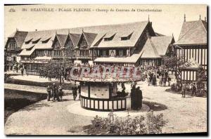 Old Postcard Deauville Beach Fleurie Field of Racing Horses Equestrian Claire...