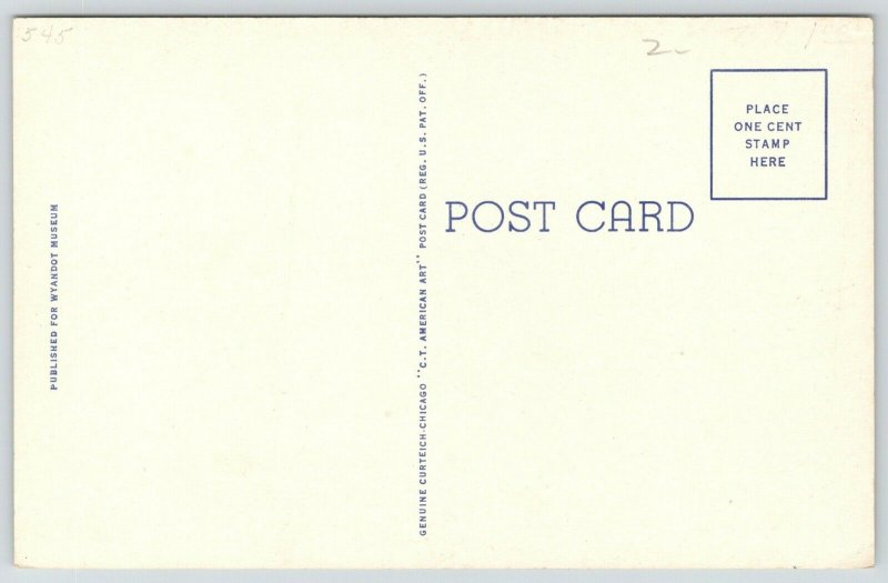 Upper Sandusky Ohio~United States Post Office~HE Kinley~1946 Linen Postcard 