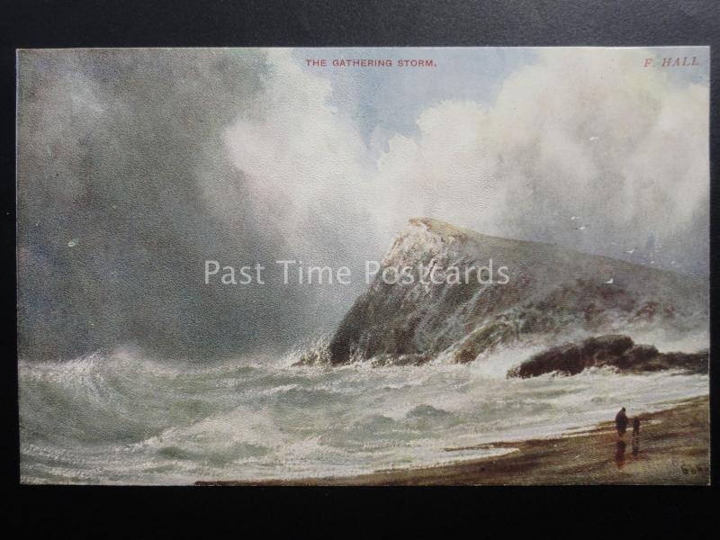 Netherlands THE GATHERING STORM Artist F. Hall - Old Postcard