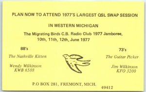 M-47075 1977's Largest QSL Swap Session The Migrating Birds CB Radio Club 197...