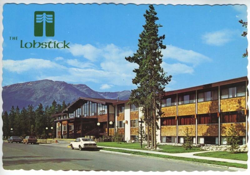 Lobstick Lodge Jasper National Park Jasper AB Alberta Hotel Vintage Postcard D9