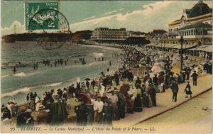 CPA Biarritz Casino Municipal ,Hotel du Palais,le Phare FRANCE (1126767)