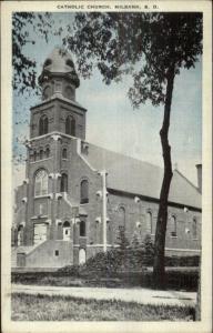 Milbank SD Catholic Church Old Postcard