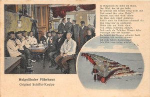 HELGOLAND ALCOHOL BAR POEM MULT-VIEW POSTCARD (c. 1910)