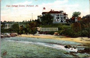 Postcard Cape Cottage Casino in Portland, Maine