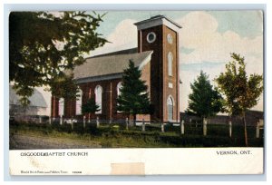 Vintage Osgoode Baptist Church Vernon Ont Canadian Postcard F32E