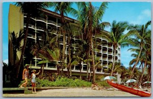Waikiki Honolulu Hawaii 1960s Postcard Surf Rider Hotel