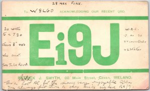 Radio Card Ei9J Patrick J. Smith Cavan Ireland Amatuer Station Posted Postcard