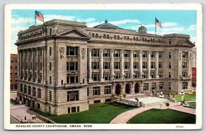 1929 Douglas County Courthouse Omaha Nebraska NB Posted Posted Building Postcard