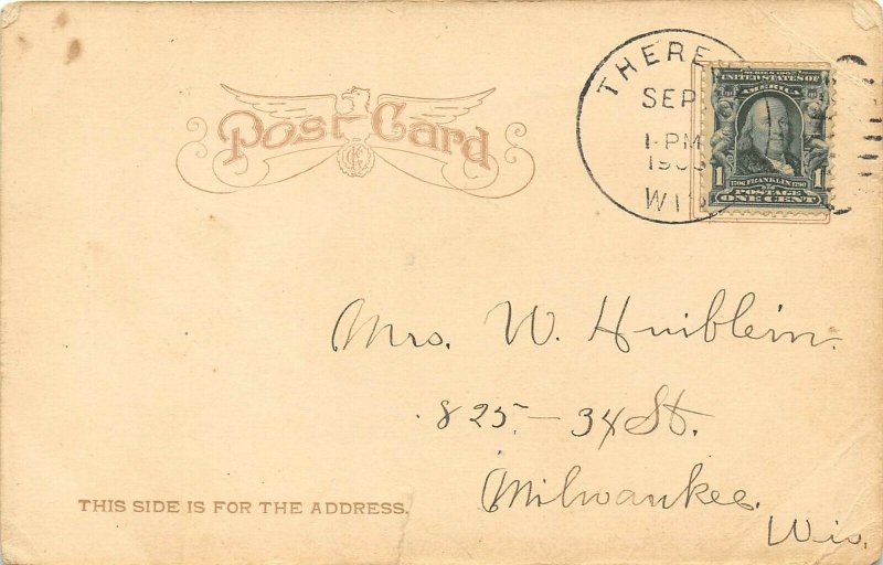 Hartford Wisconsin 1908 Postcard City Hall