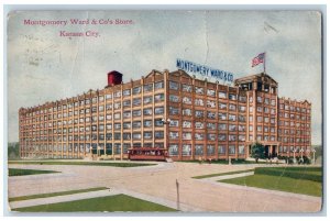 Kansas City Missouri MO Postcard Montgomery Ward Co's Store 1917 Vintage Antique