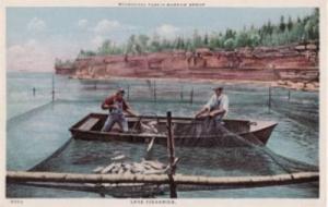 Lake Fisheries Scene, MILWAUKEE, WI Postcard
