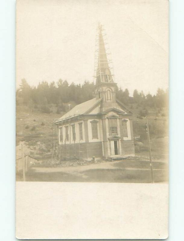 rppc Pre-1918 Architecture construction CHURCH ALMOST DONE BEING BUILT AC7709