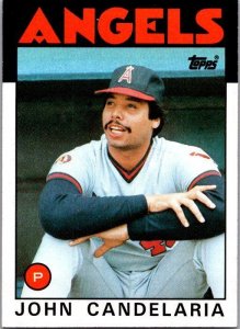 1986 Topps Baseball Card John Candelaria California Angels sk10740