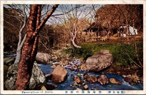 Japan Famous Places of Atami Vintage Postcard C218