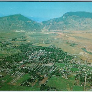 c1950s Cody, Wyo Aerial Birds Eye Downtown Shoshone Canon Buffalo Bill Home A201